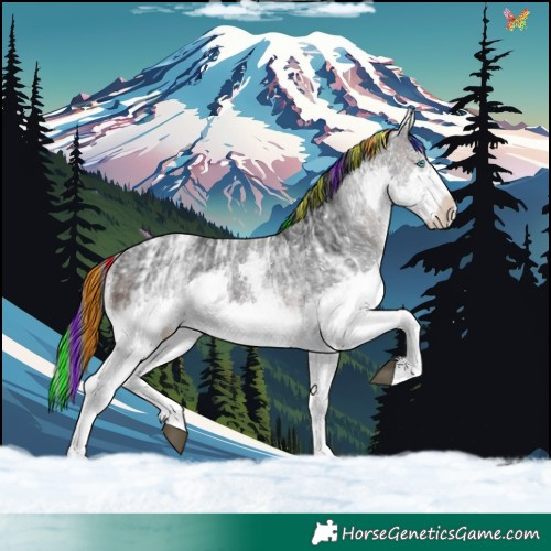 Horse Color:Painted White Spotted Brown Ice Splash 