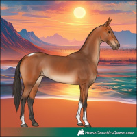 Horse Color:Bay Tobiano Rabicano