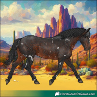 Horse Color:White Spotted Brown Rabicano