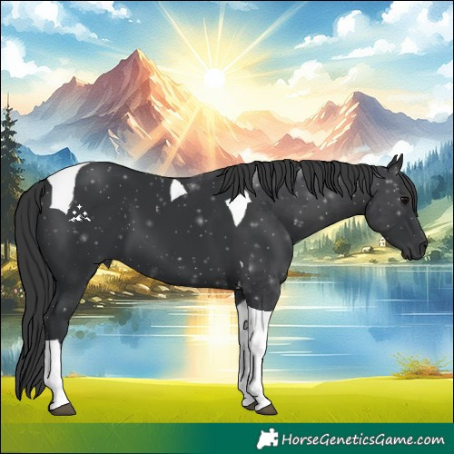 Horse Color:Black Tobiano 