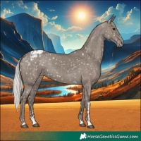 Horse Color:Silver Grullo Appaloosa 