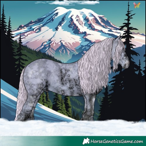 Horse Color:Void Watercolor White Spotted Silver Black 