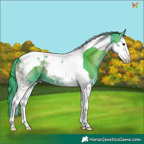 Horse Color:Watercolor Smoky Blue Onyx Splash Tobiano