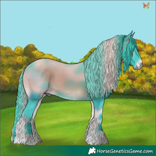 Horse Color:Watercolor Smoky Blue Onyx 