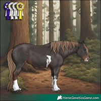Horse Color:Liver Chestnut Sabino Tobiano Varnish 