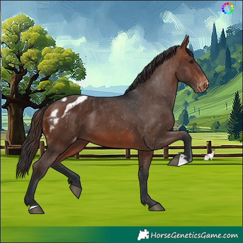 Horse Color:Brown Skewed LP Spotted