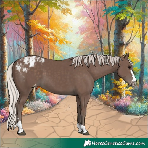 Horse Color:Silver Black Appaloosa 