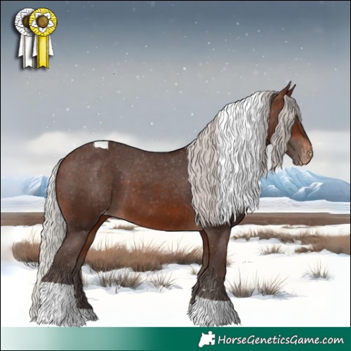 Horse Color:Silver Brown Tobiano Varnish 