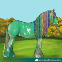 Horse Color:Painted Watercolor White Spotted Brown 