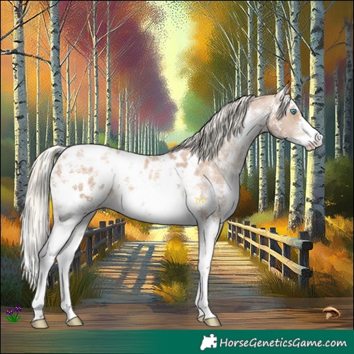 Horse Color:Chocolate Palomino Pearl Sabino Blanket