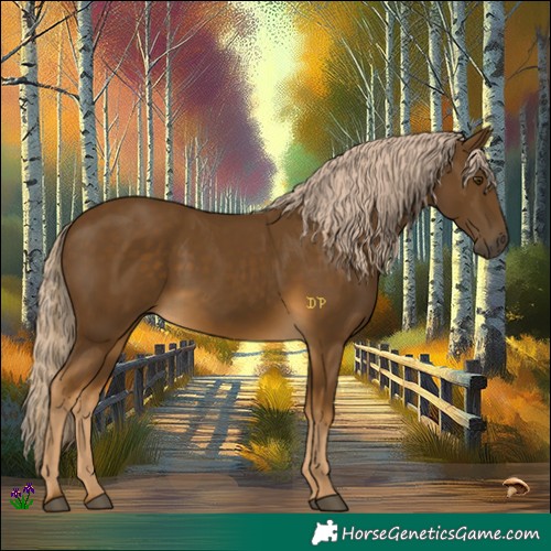 Horse Color:Chocolate Palomino Mushroom 