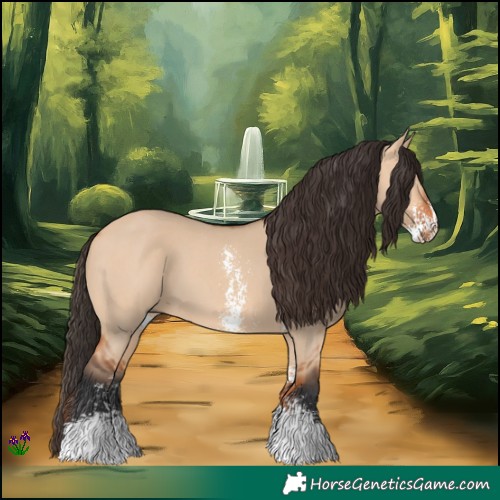 Horse Color:Bay Dun Sabino Tobiano 