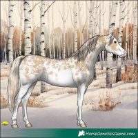 Horse Color:Chocolate Palomino Dun Sabino 