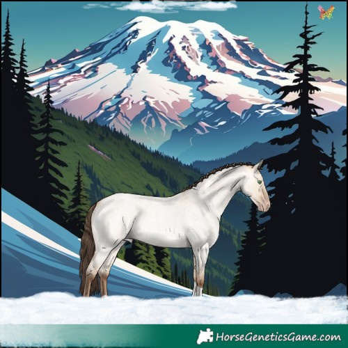 Horse Color:Amber Champagne Roan Dun Tobiano 