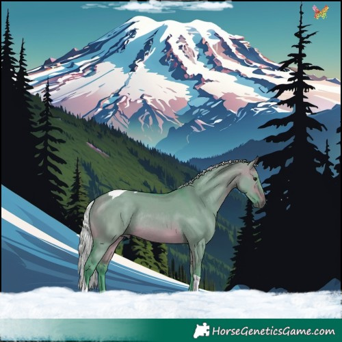 Horse Color:Watercolor Silver Brown Dun Tobiano Rabicano 