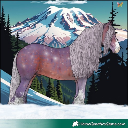 Horse Color:Watercolor Silver Brown Sabino 