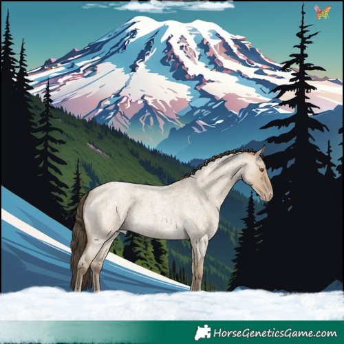 Horse Color:Classic Cream Champagne Roan Dun 