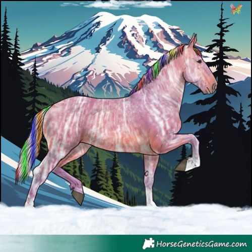 Horse Color:Painted Watercolor Silver Bay Ice Tobiano 