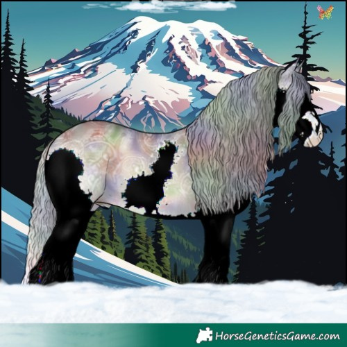 Horse Color:Nacre Silver Smoky Blue Onyx Ice Splash 