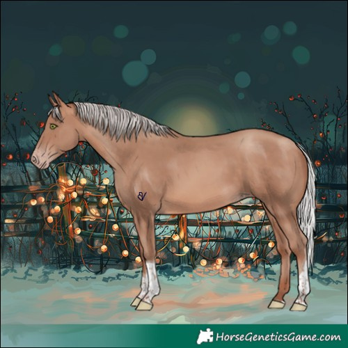 Horse Color:Silver Sable Champagne Tobiano Rabicano 