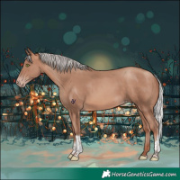 Horse Color:Silver Sable Champagne Tobiano Rabicano