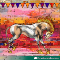 Horse Color:Gold Champagne Tobiano
