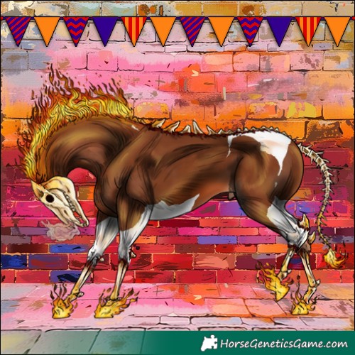 Horse Color:Chestnut Tobiano