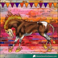 Horse Color:Chestnut Tobiano