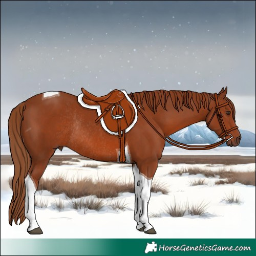 Horse Color:Chestnut Tobiano Rabicano 