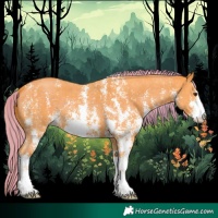 Horse Color:Watercolor Liver Chestnut Sabino 