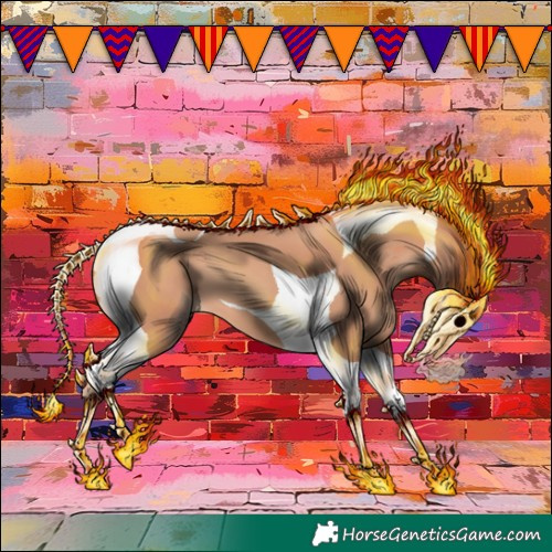 Horse Color:Gold Champagne Tobiano 