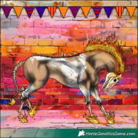 Horse Color:Amber Champagne Tobiano 