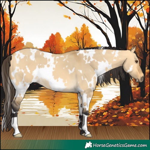 Horse Color:White Spotted Buckskin Dun 