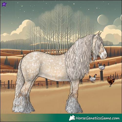 Horse Color:Chocolate Palomino Dun Snowflake Varnish and Chocolate Palomino Dun Splash Snowflake Varnish