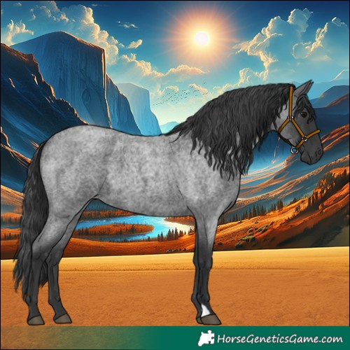 Horse Color:Blue Roan  and Blue Roan 