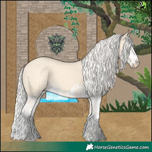 Horse Color:Cremello Splash  and Cremello Splash 
