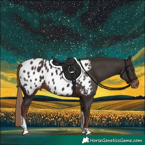 Horse Color:Liver Chestnut Tobiano Appaloosa 