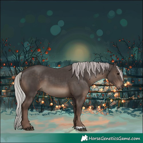 Horse Color:Silver Black 