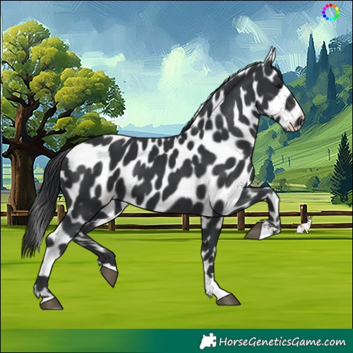 Horse Color:Black Appaloosa 