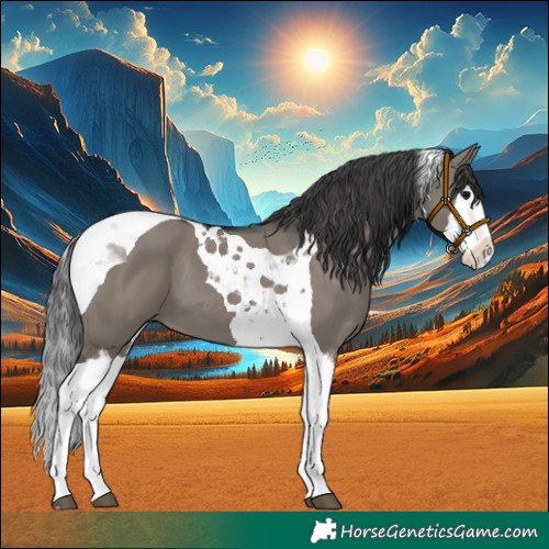 Horse Color:Grullo Splash Tobiano 