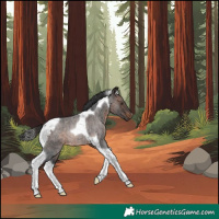 Horse Color:Brown Roan Tobiano Rabicano 