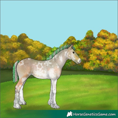 Horse Color:Painted Watercolor Silver Buckskin Ice Onyx Tobiano 
