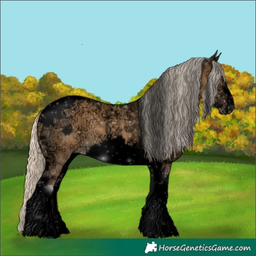 Horse Color:Void Palomino Ice Mushroom Tobiano Frame 