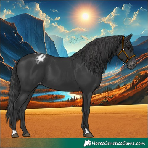 Horse Color:Black Appaloosa