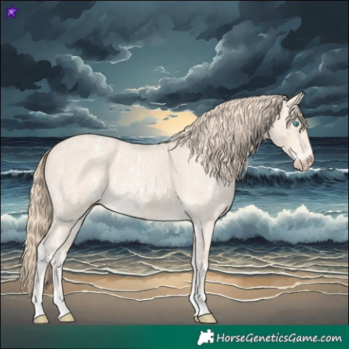 Horse Color:Perlino Sabino  and Perlino Roan Sabino 
