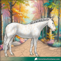 Horse Color:Cremello Near Leopard 