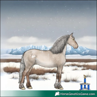 Horse Color:White Spotted Silver Brown Pearl Dun Mushroom Tobiano 