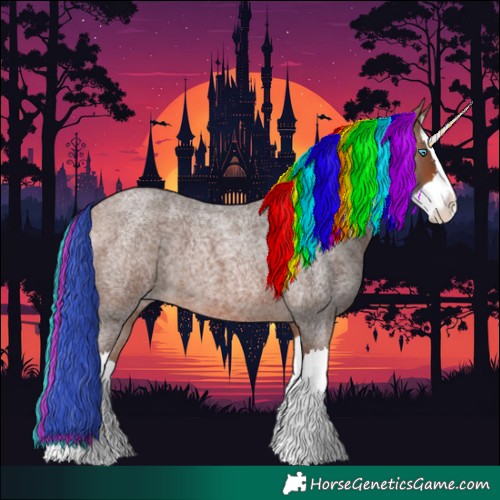 Horse Color:Bay Roan Splash 