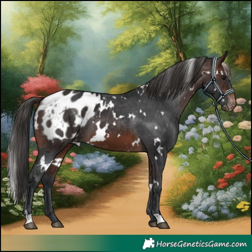Horse Color:White Spotted Brown Appaloosa