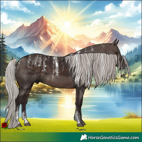 Horse Color:Powder White Silver Brown 